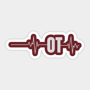 Occupational Therapy Heartbeat Design Sticker